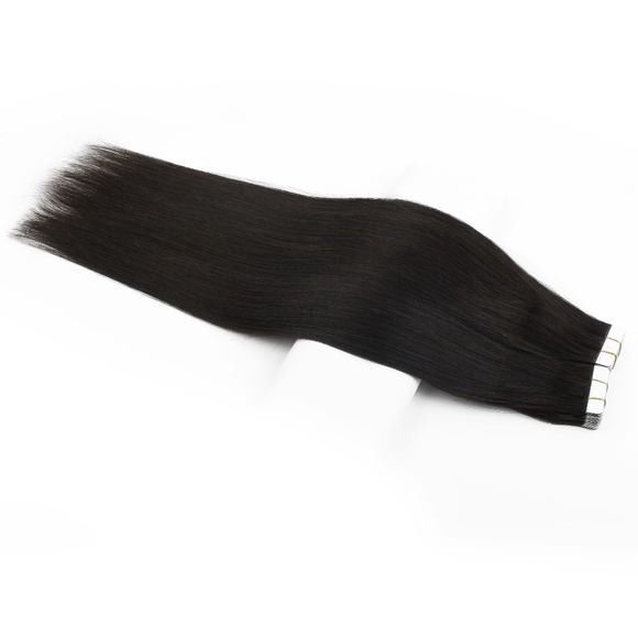 22" Tape-In Hair Extensions 100g (2 Pack) | Natural Black 1B - Picture 4 of 4